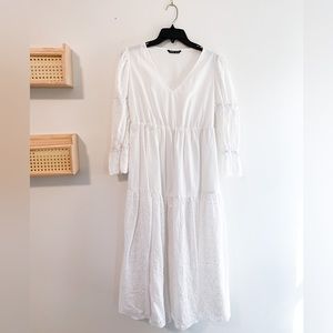 White Maternity Maxi Dress